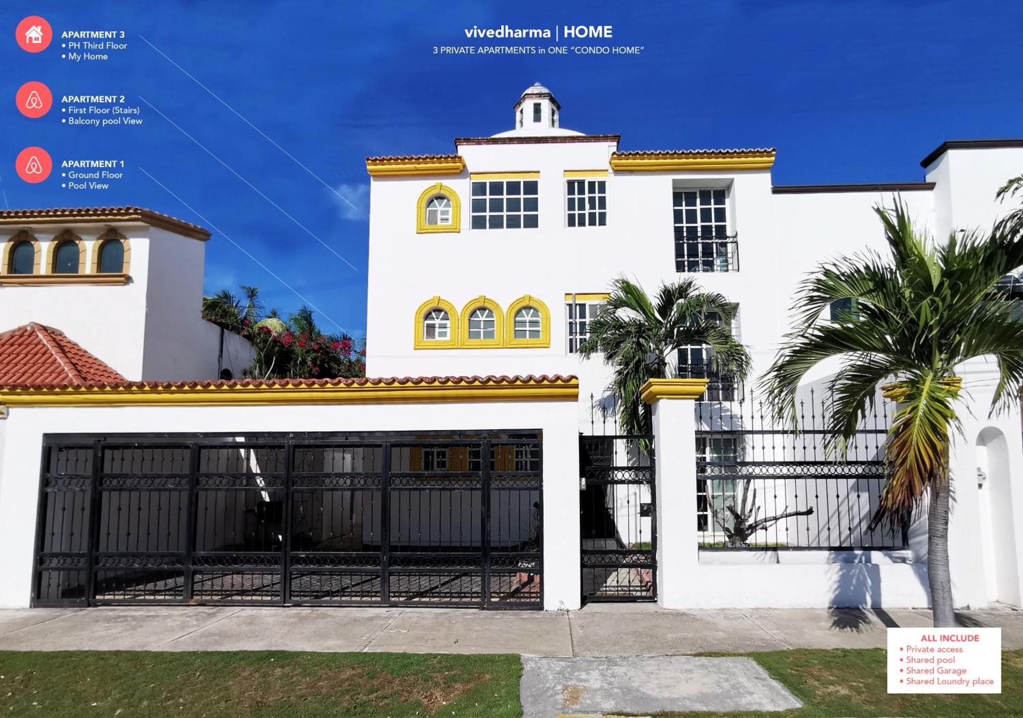 Beautiful & Cozy Near Beach Apartment Pool & Kingsize Bed Cancún Pokoj fotografie